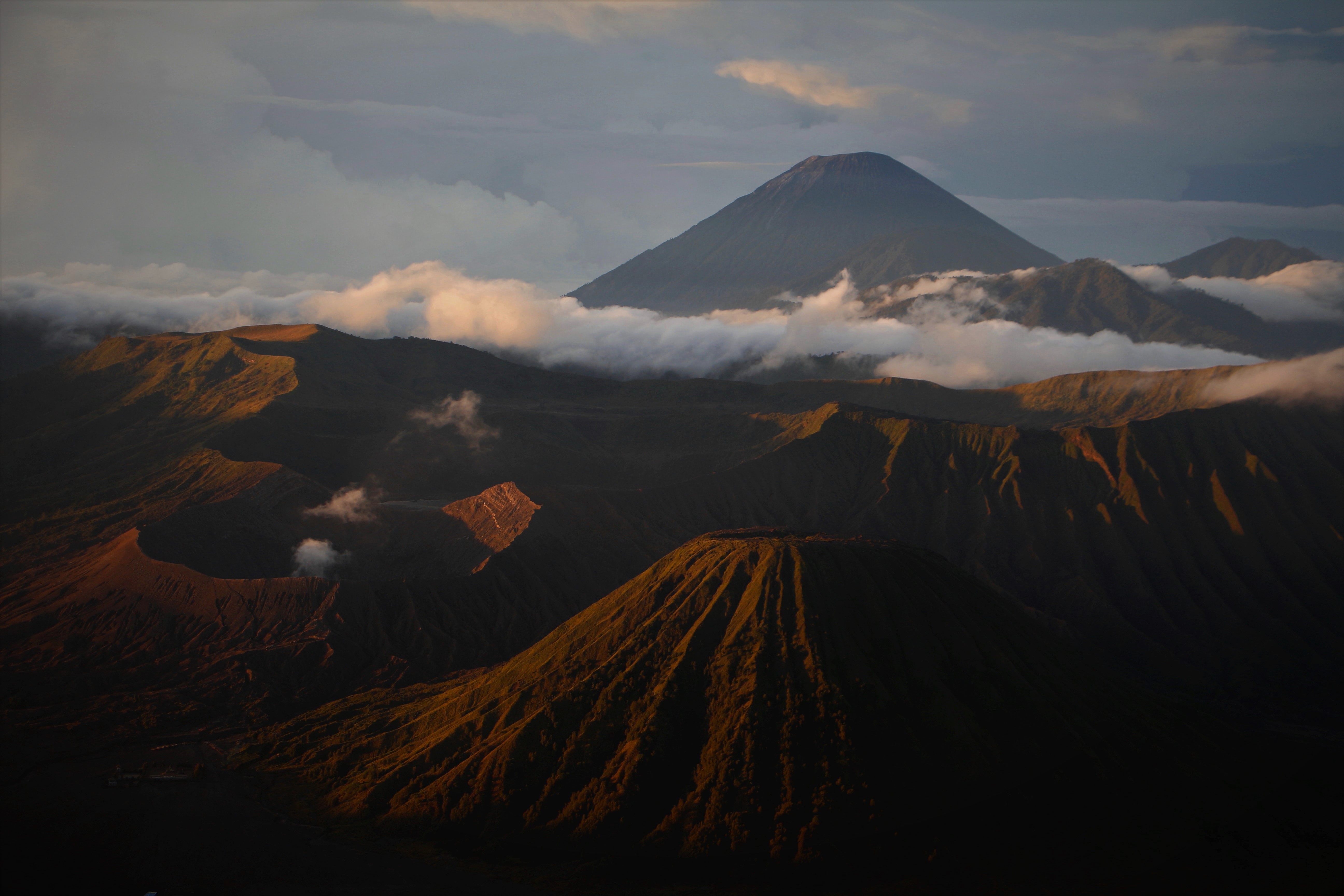 Mountain range in Java, Indonesia